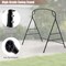 Costway Patio Metal Swing Stand Heavy-Duty A-Shaped Swing Frame with Double Side Bars